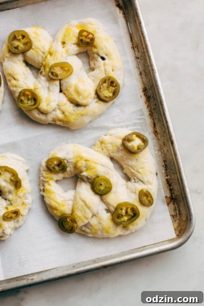 A bowl of risen pretzel dough after an hour.