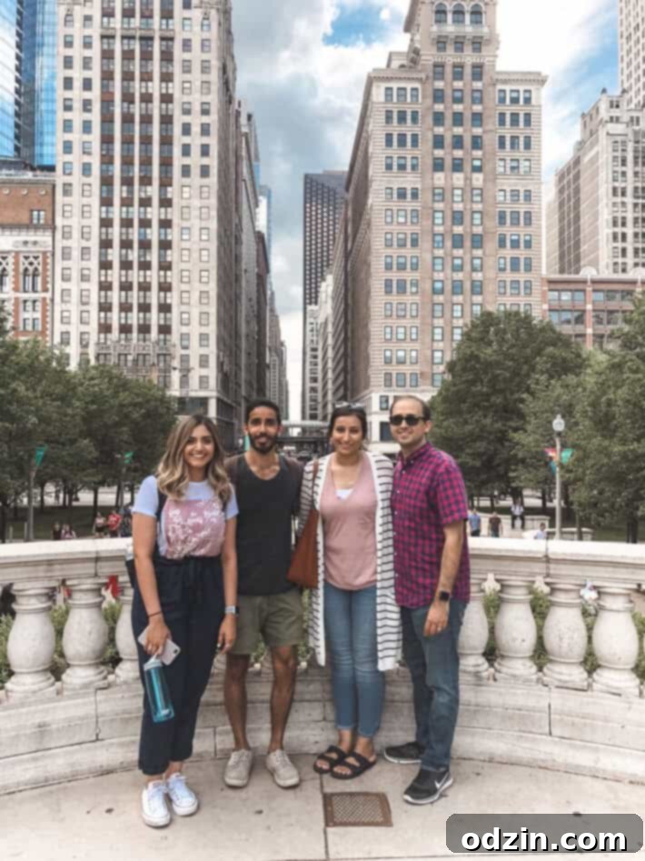 The impressive facade of a skyscraper in Chicago