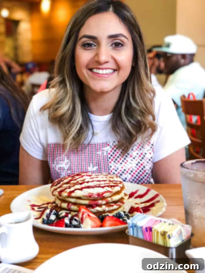 A delicious plate of blueberry pancakes, a breakfast favorite