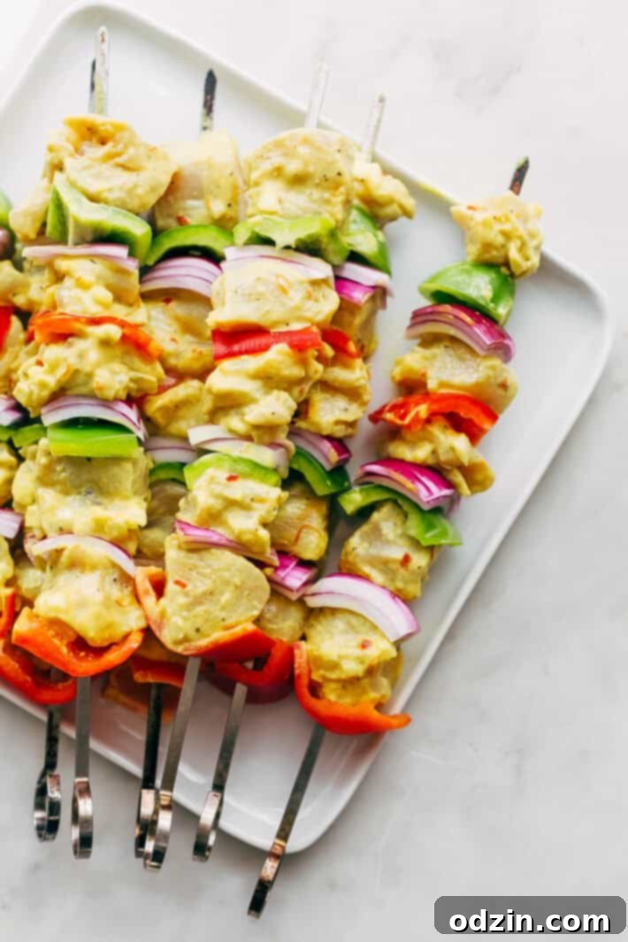 Easy Persian Chicken Kebabs - marinated in one secret ingredient that makes the chicken so tender it just melts in your mouth! #chickenkebabs #shishkebabs #persianchickenkebabs #jujehchicken | Littlespicejar.com Easy Persian Chicken Kebabs - marinated in one secret ingredient that makes the chicken so tender it just melts in your mouth! #chickenkebabs #shishkebabs #persianchickenkebabs #jujehchicken | Littlespicejar.com