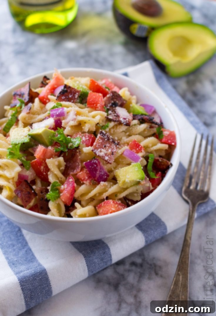 Bacon Avocado Pasta Salad