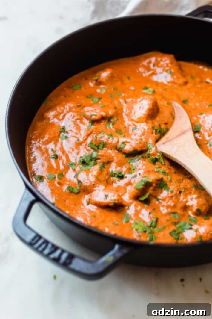 chicken tikka masala made on the stovetop