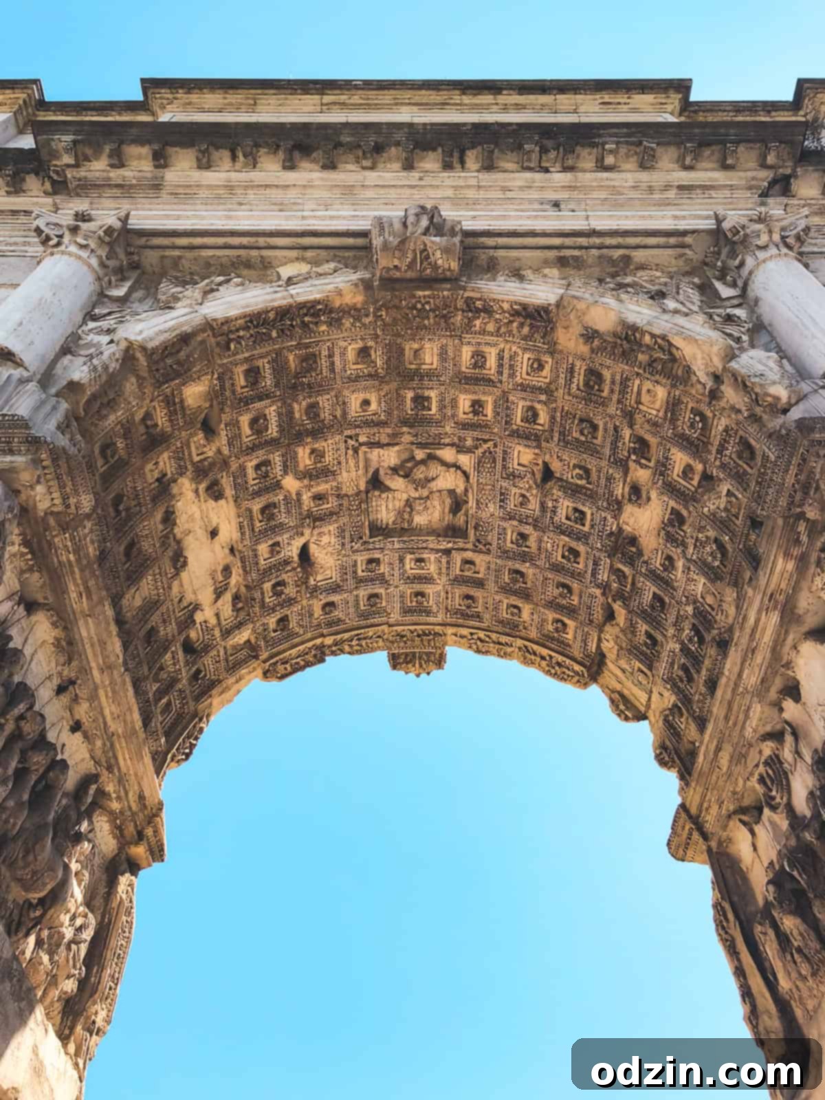 beautiful archiecture gate near the colosseum 