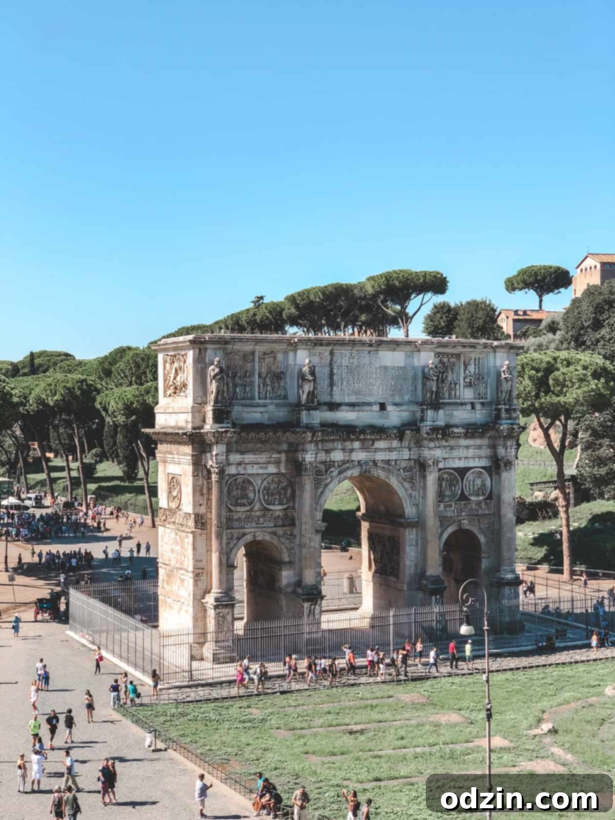 walking area near the Colosseum 