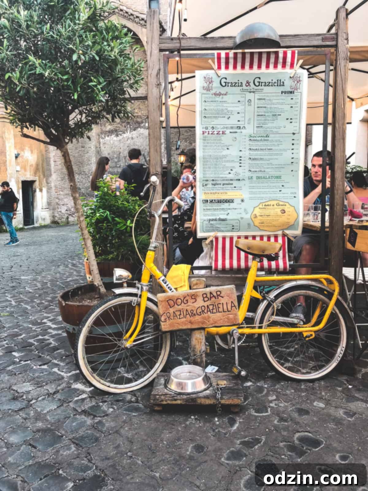 outside at Grazia & Graziella in Trastevere