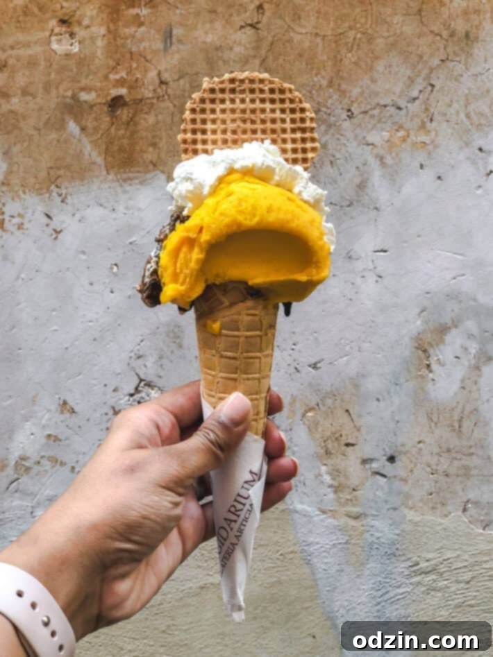 Frigidarium gelato, chocolate pistachio and mango sorbetto - #rome | Littlespicejar.com