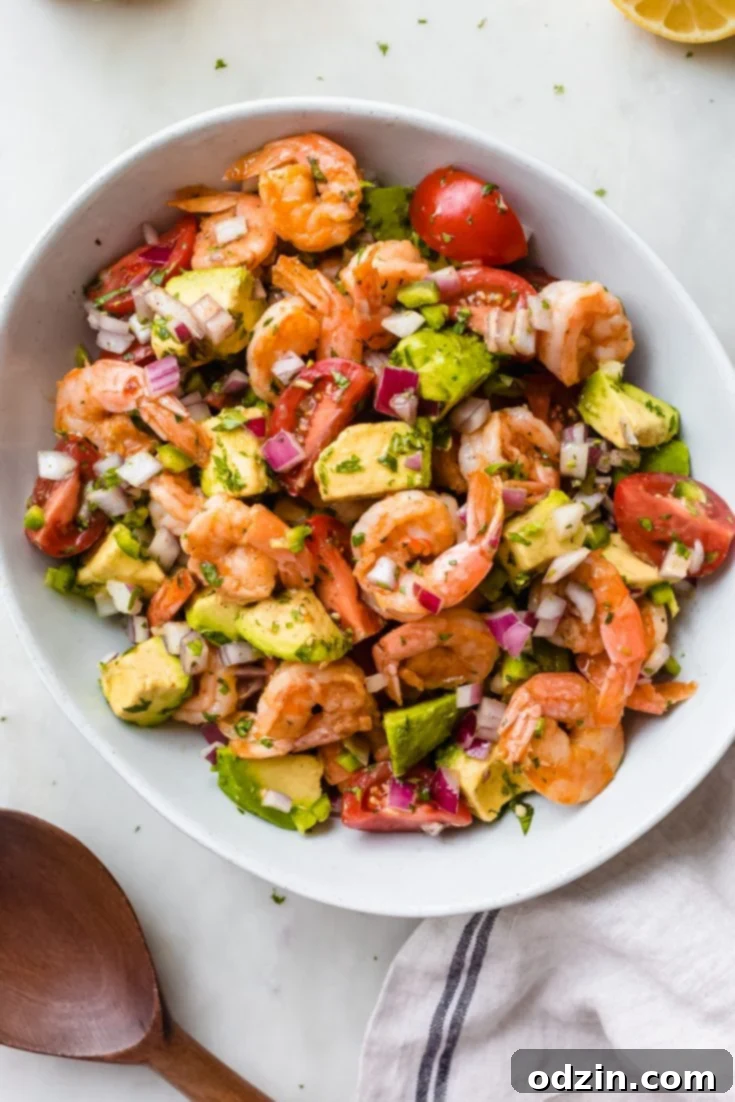 Mexican Shrimp Salad with vibrant colors and fresh ingredients