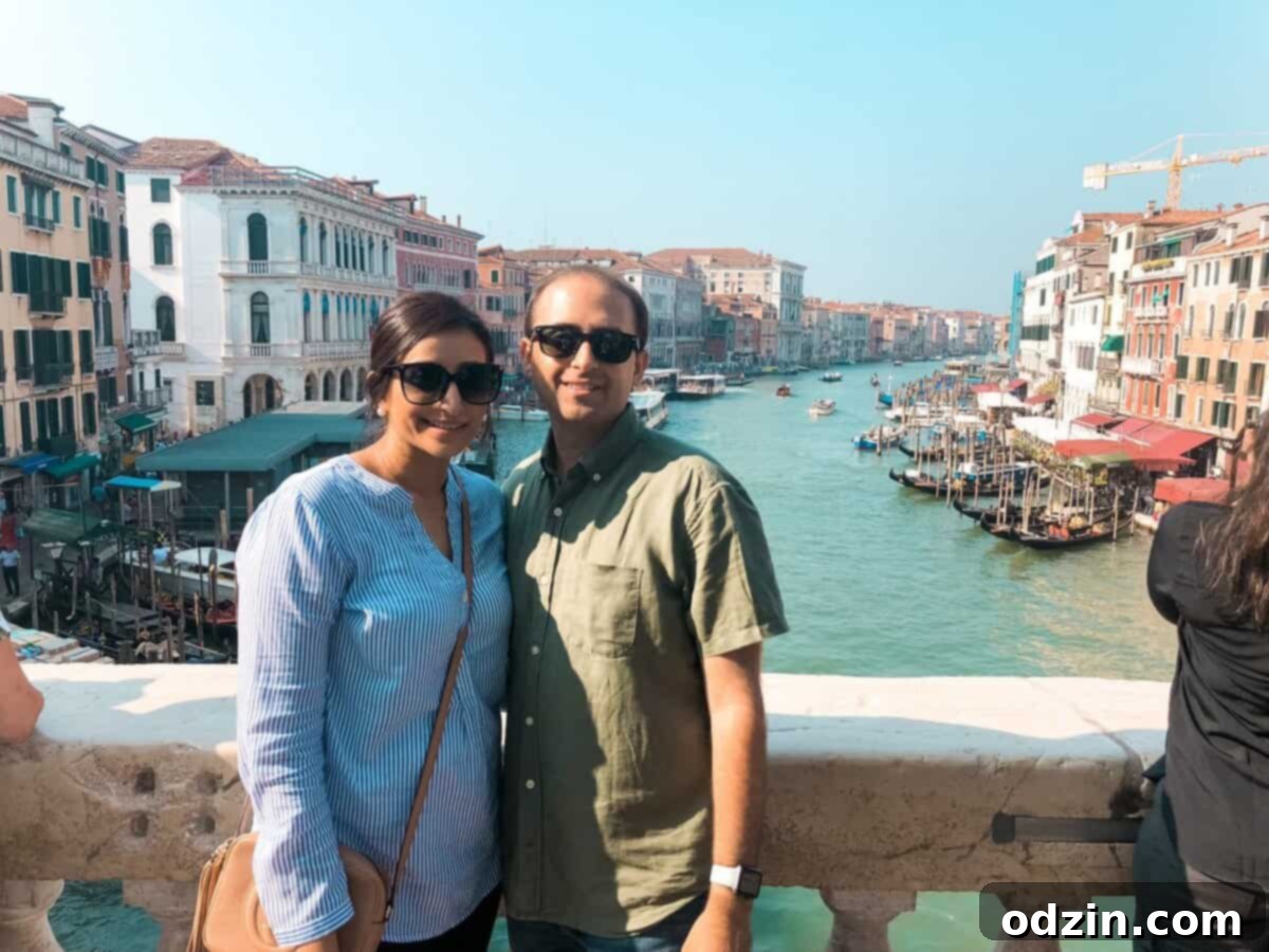 hubby and me on the Rialto bridge