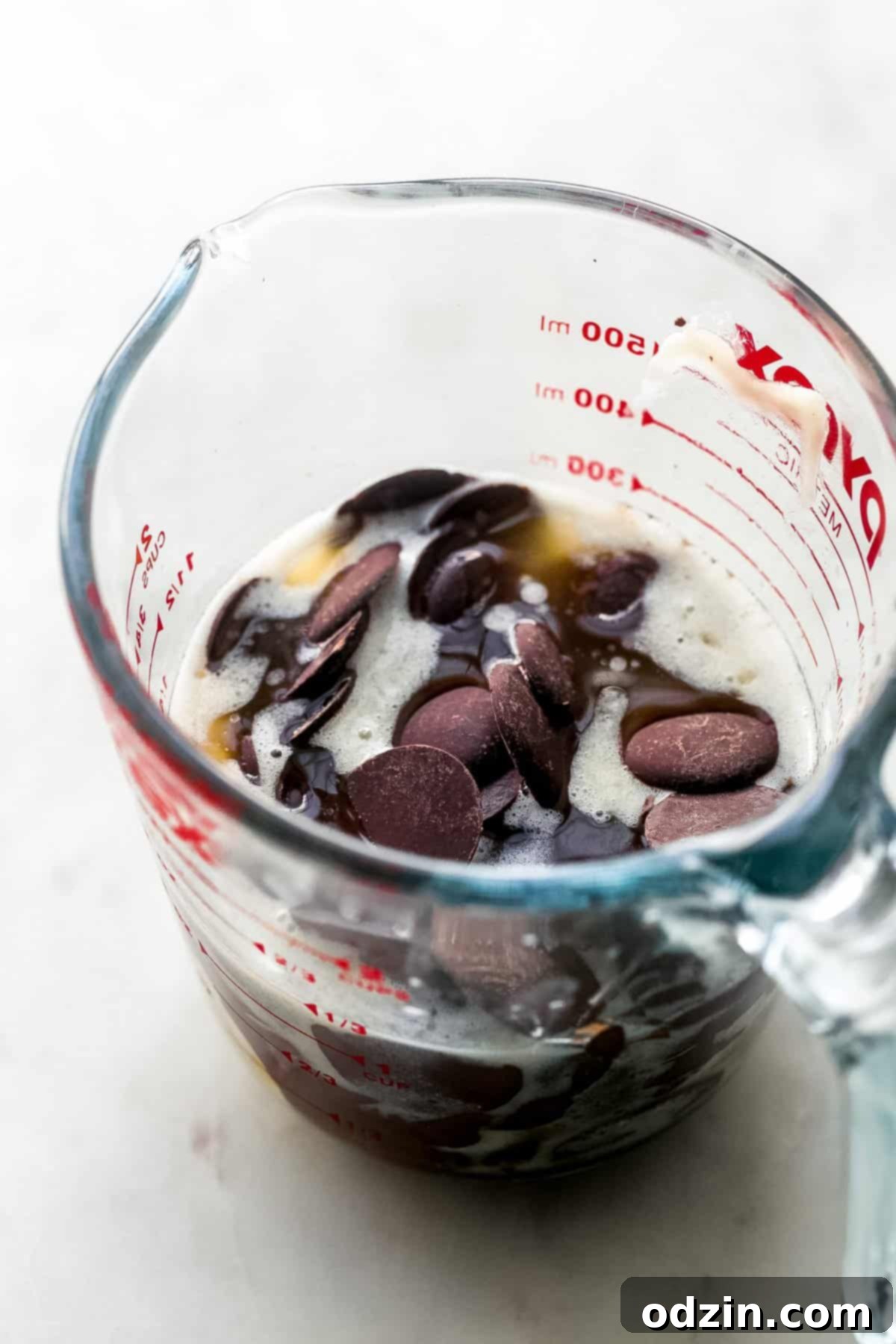 Decadent Pan-Banging Salted Fudge Brownies 5 melted butter with chocolate chips ready to melt for brownies