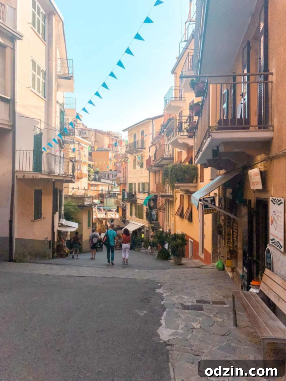 street view outside a focaccia shop in Manarola