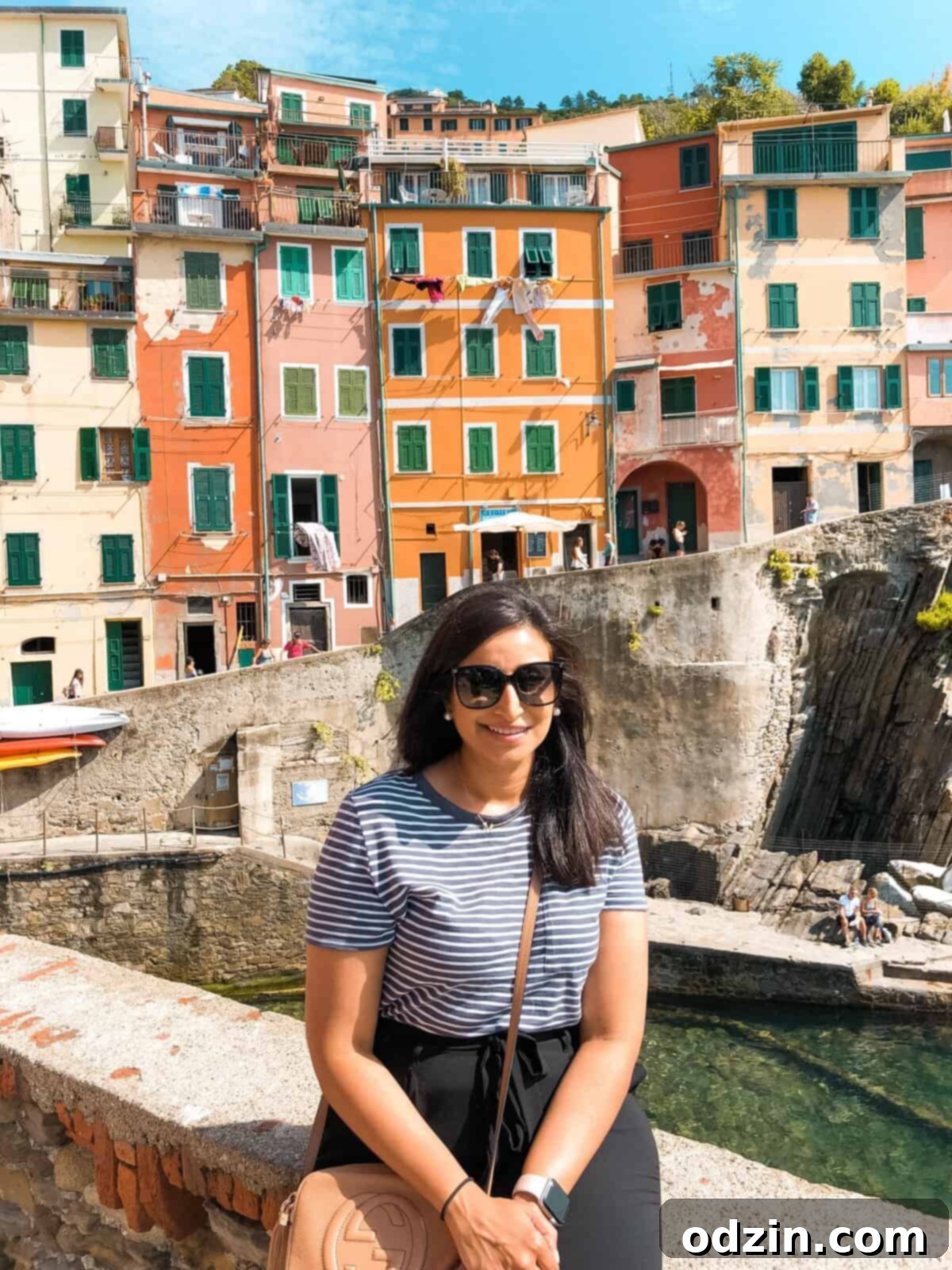colorful buildings behind me near the water on Riomaggiore 