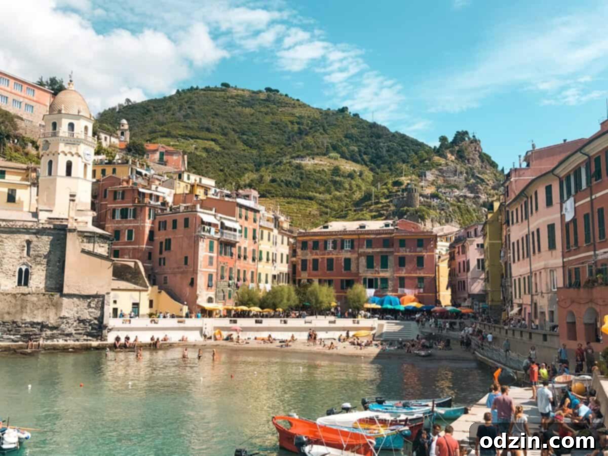 the water harbor on Vernazza 
