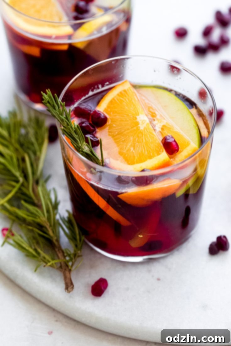 Festive Sangria Mocktail