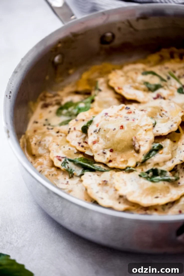 Date Night Creamy Tuscan Ravioli