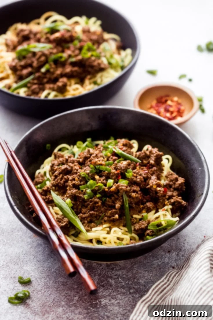 Weeknight Dan Dan Noodles (Just like Take-out!)