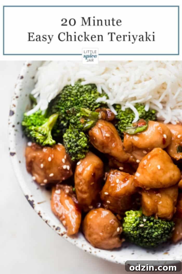 close up of tender teriyaki chicken with steamed broccoli