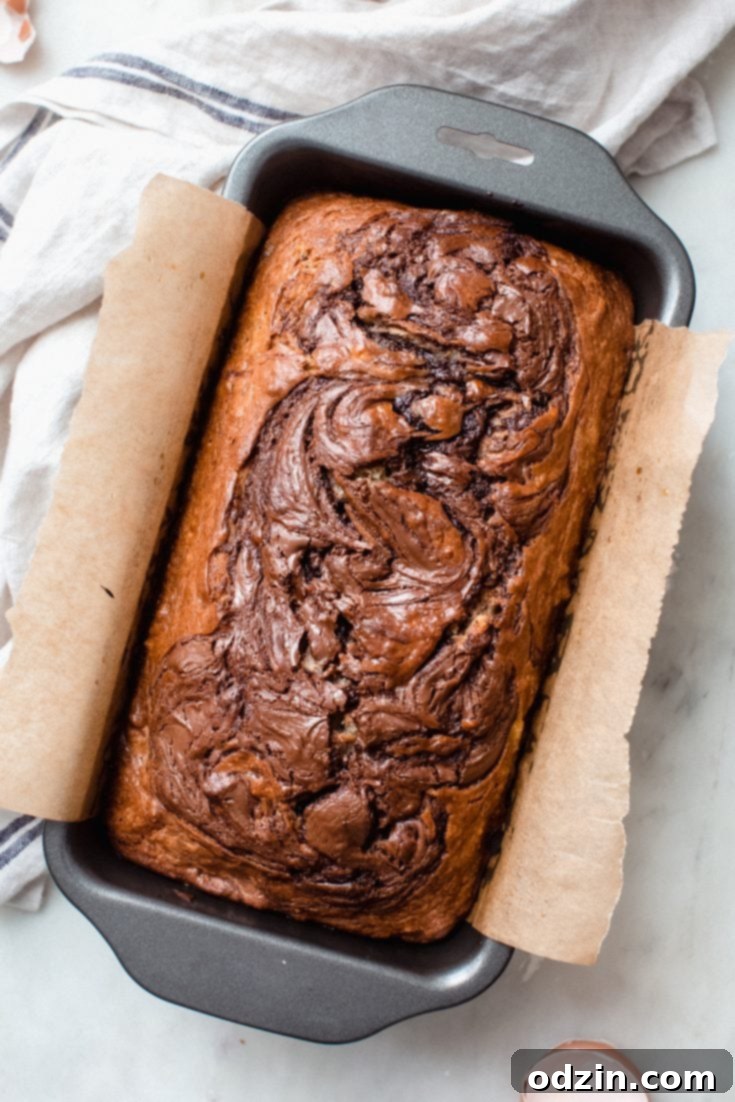 Swirled Nutella Banana Bread
