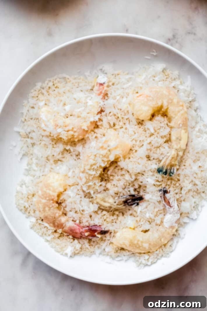 dredging shrimp for frying