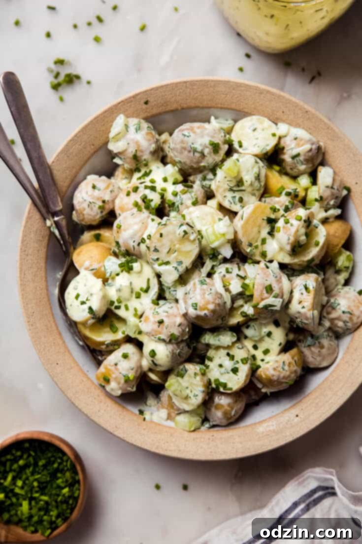Creamy Sour Cream Chive Potato Salad