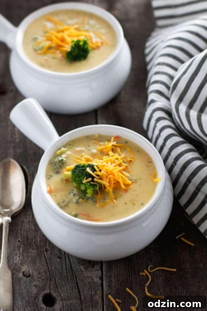 Creamy Broccoli Cheese Soup Recipe