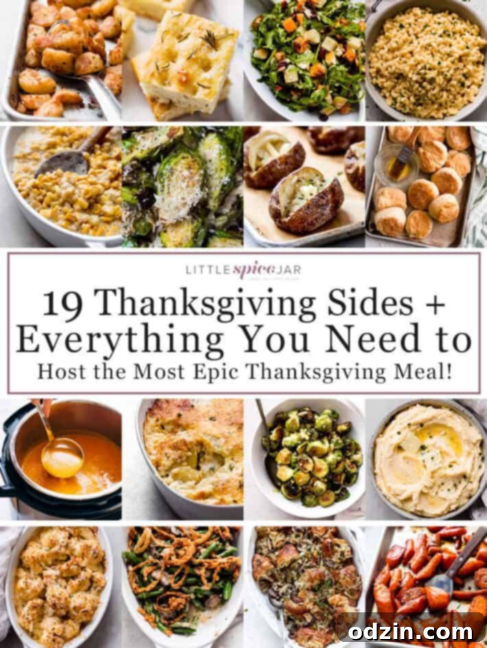 Your Ultimate Thanksgiving: 19 Sides and Hosting Essentials 2 thanksgiving sides collage with text