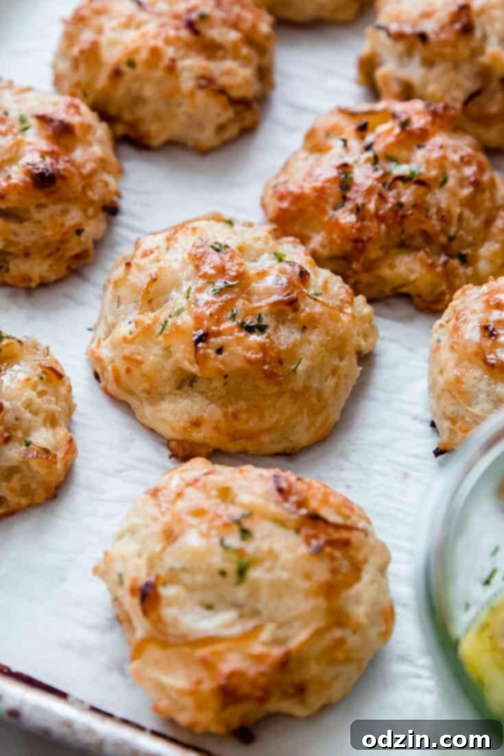 Delicious Caramelized Onion and Gruyere Drop Biscuits, ready to be served