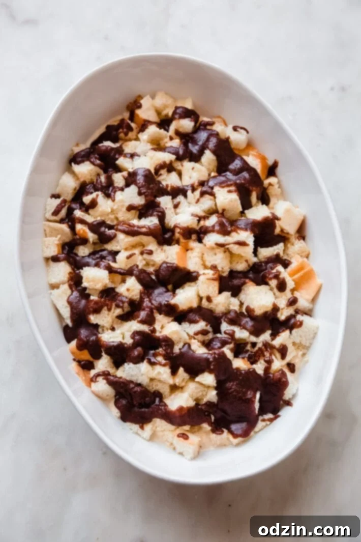 casserole topped with butter cinnamon sugar mixture before baking