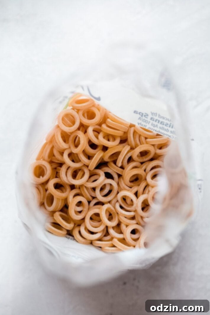 Comforting Homemade Pasta O's 4 dry pasta in bag