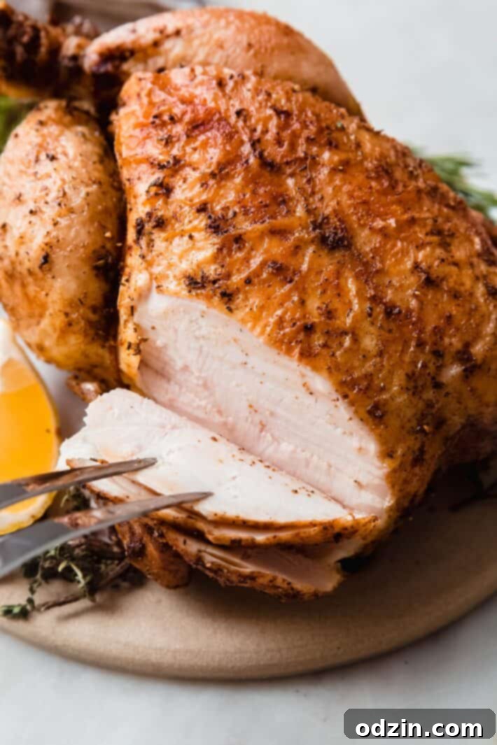 sliced rotisserie chicken showing meat