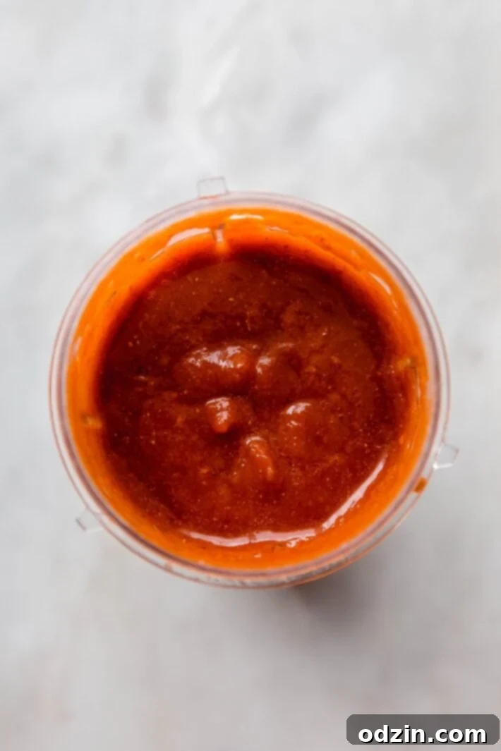 Smoky Instant Pot Chicken Tinga Bowls 4 prepared tinga sauce in magic bullet blender cup