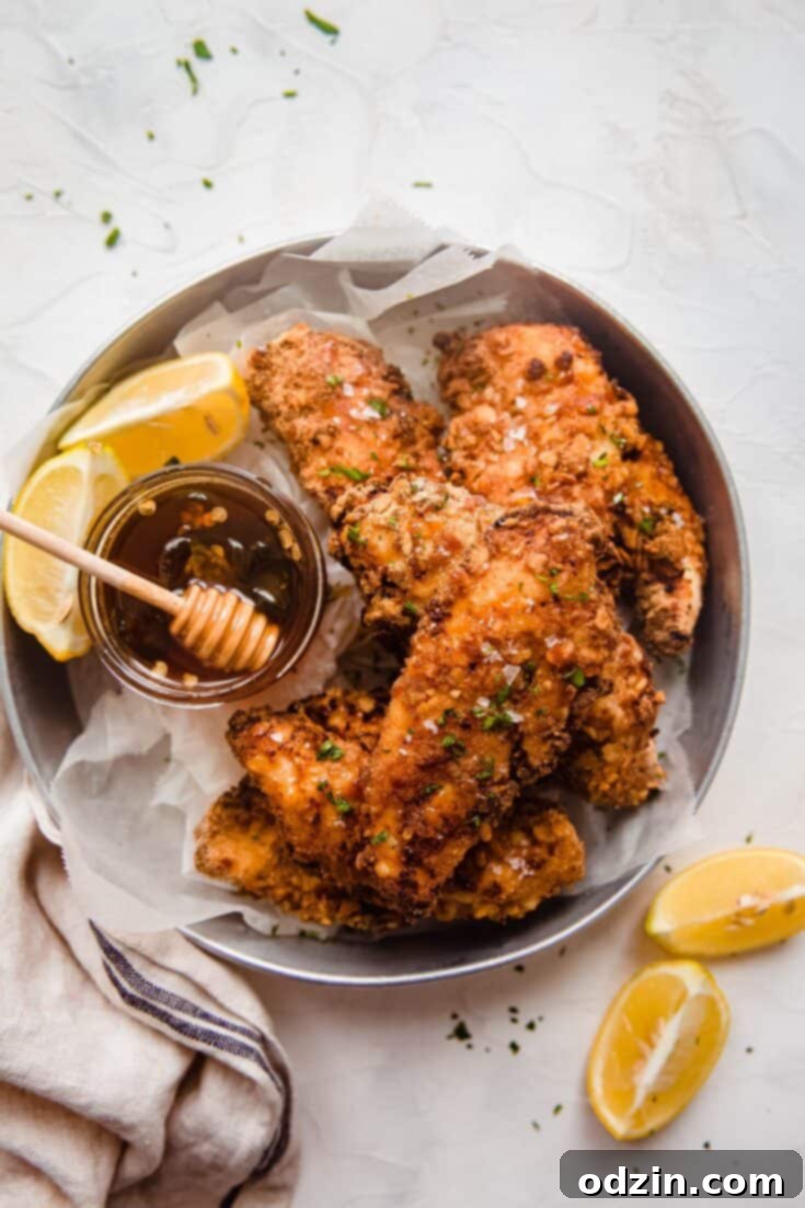 Hot Honey Pretzel Chicken Fingers