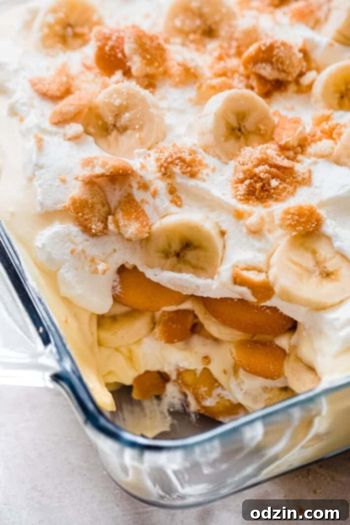 Effortless Homestyle Banana Pudding 3 showing inside texture of banana pudding