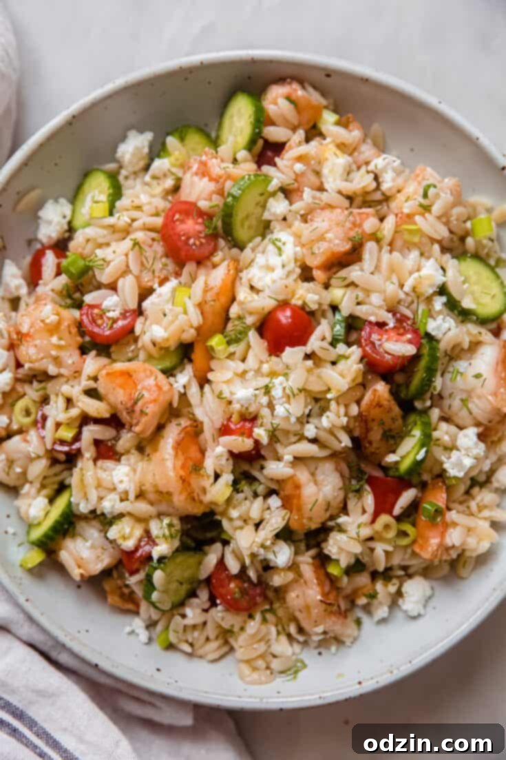 Mediterranean Shrimp Orzo Salad