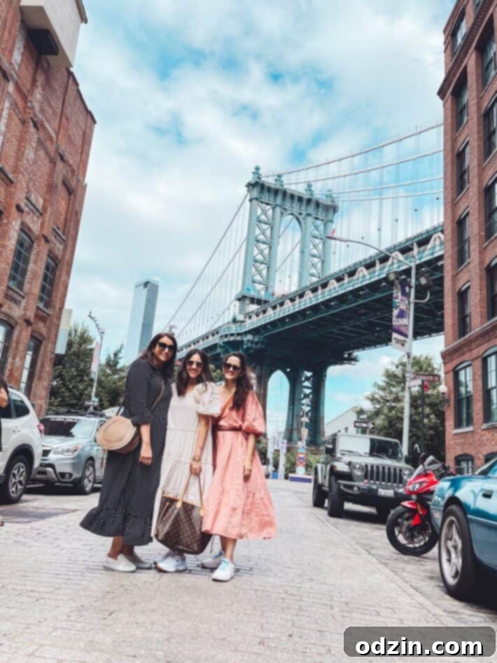 picture of three girls outside dumbo