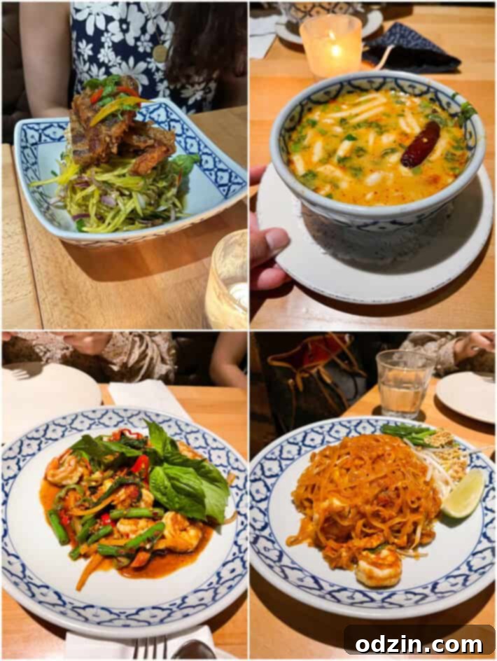 food we ordered at Thai Villa