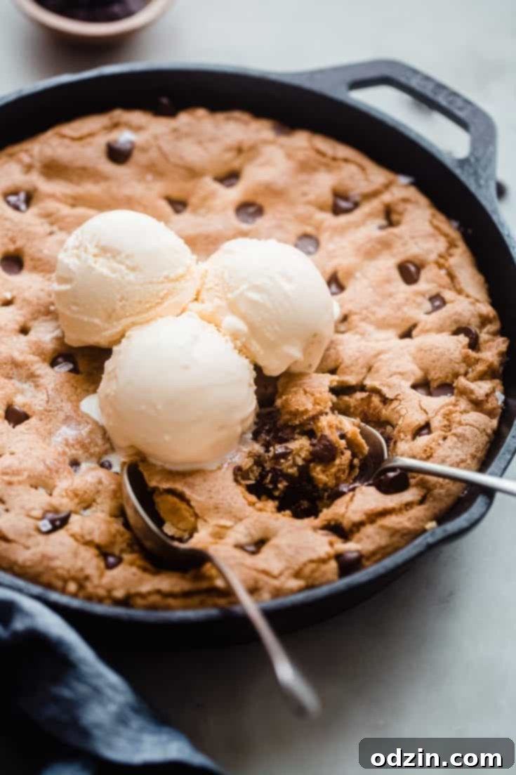 Giant Skillet Chocolate Chip Cookie