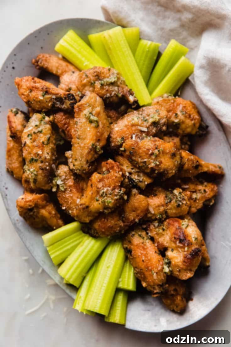 Super Crispy Garlic Parmesan Wings