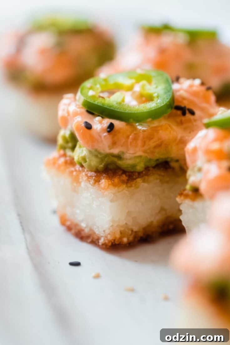 Crispy Rice Spicy Salmon