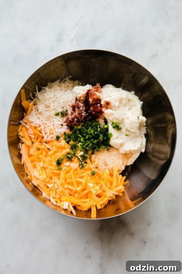 ingredinents for potato balls in steel bowl