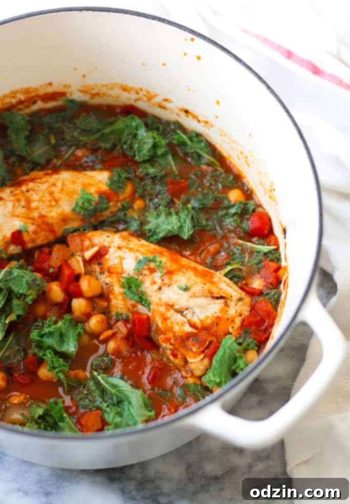 Chipotle Chicken Stew with Chickpeas and Kale