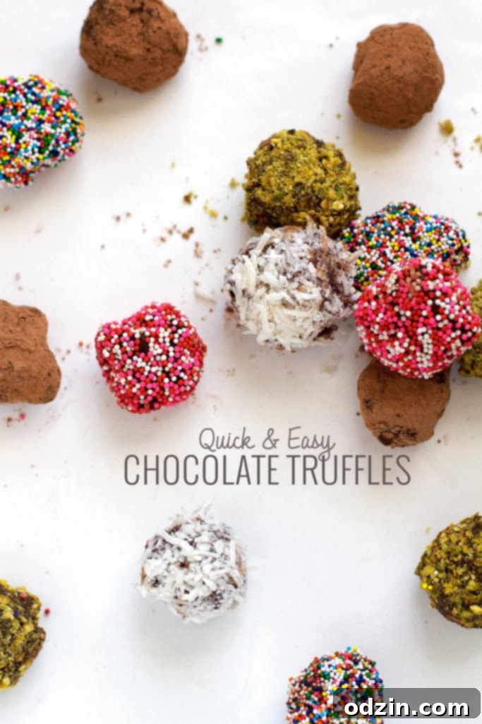 Homemade Chocolate Truffles Recipe Card Image