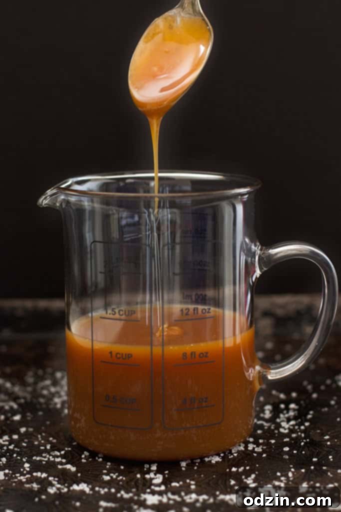 Homemade Salted Caramel Sauce for Desserts