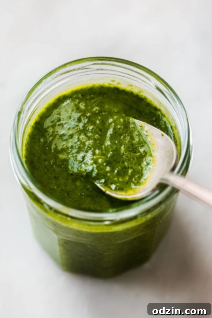 Fresh Herb Vinaigrette in a glass bottle