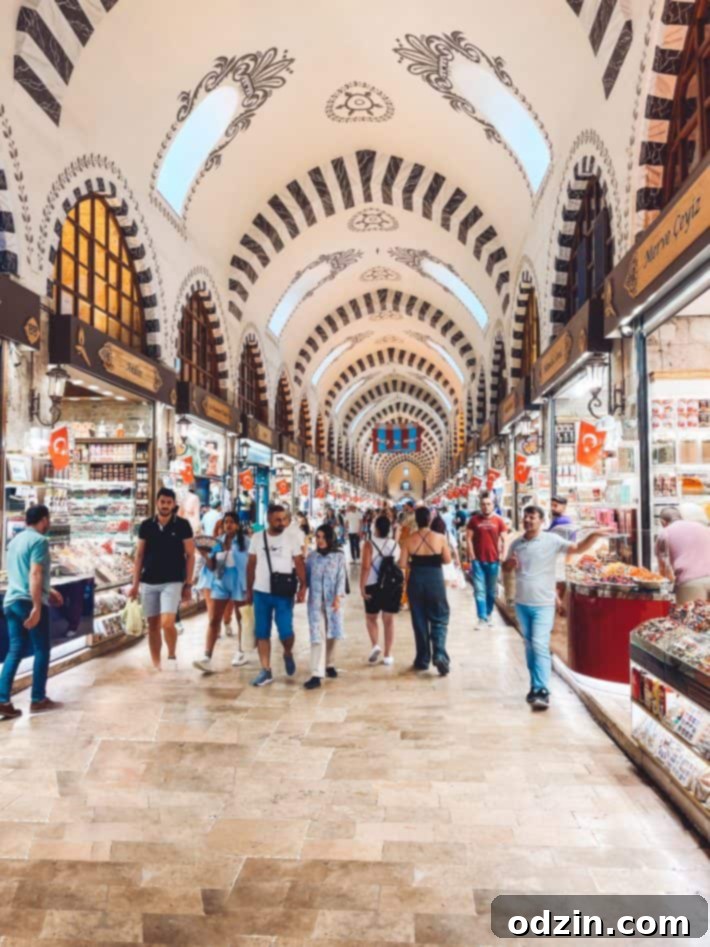 inside the spice bazaar with various products