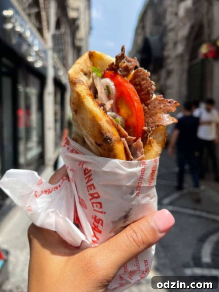 doner kebab being prepared