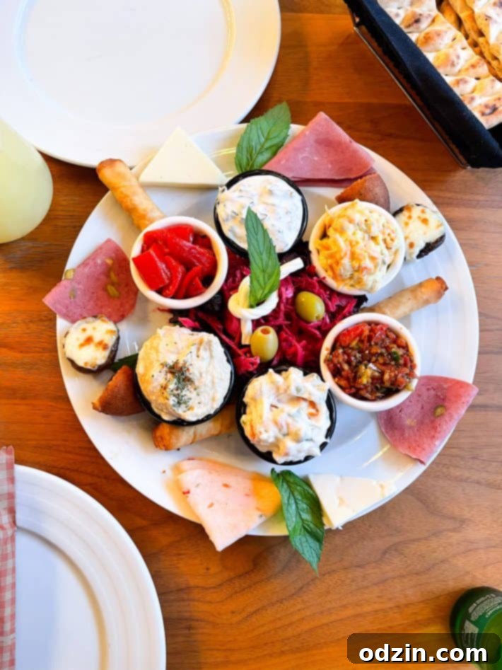 mezze platter at Mivan Restaurant, istanbul
