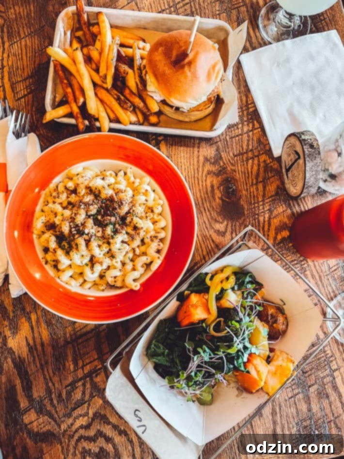 Delicious lunch spread at Worthy Kitchen