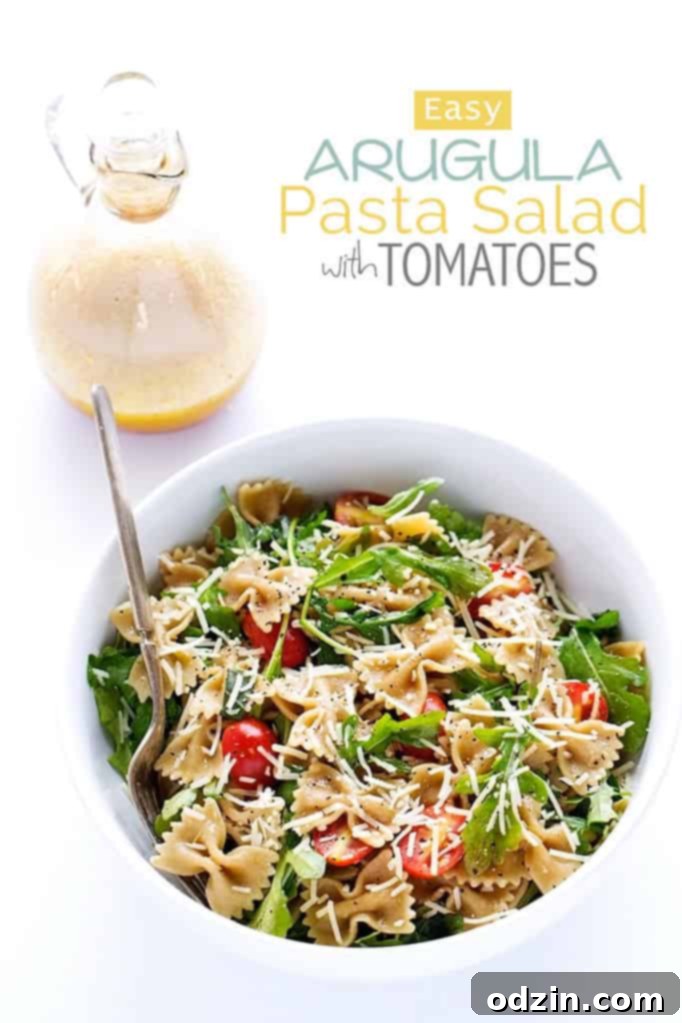 Arugula Pasta Salad with Tomatoes