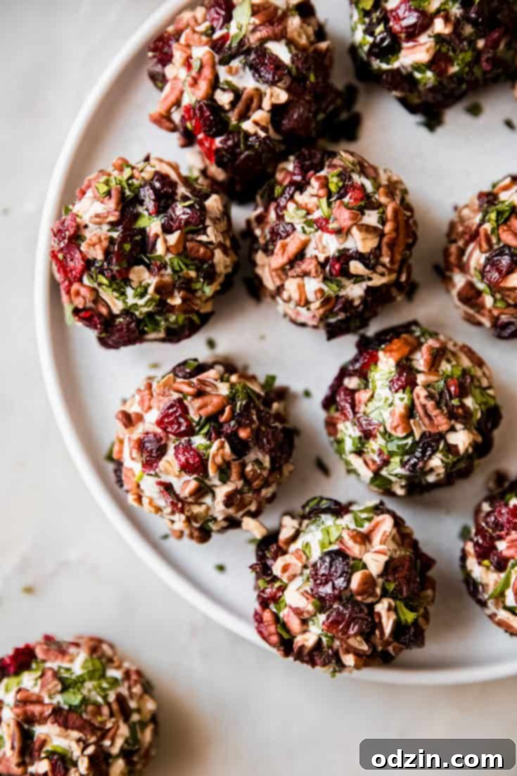 Hot Honey Cranberry Goat Cheese Balls