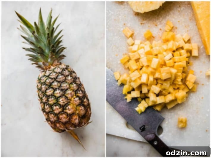 Golden Glazed Salmon with Tropical Pineapple Salsa 4 fresh pineapple and diced up pineapple pieces